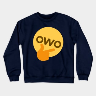 OwO thonk emoji Crewneck Sweatshirt